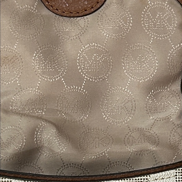 Michael Kors Monogram Tan Crossbody Bag EUC - Picture 10 of 10